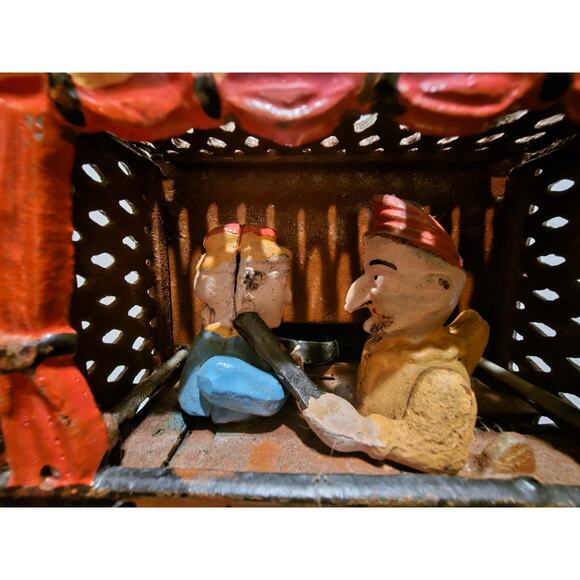 Punch and Judy Vintage Cast Iron Mechanical Coin Bank - Picture 3 of 7